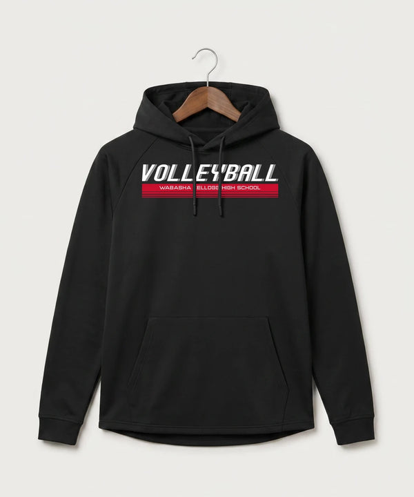 Wabasha Kellogg High School Volleyball (Girls) - Black Hoodie - Full Front
