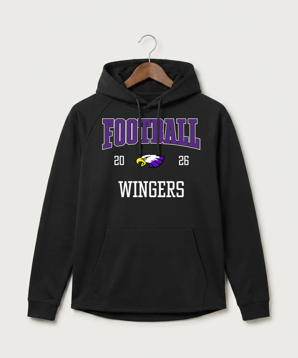 Red Wing High School Football - Black Hoodie - Full Front