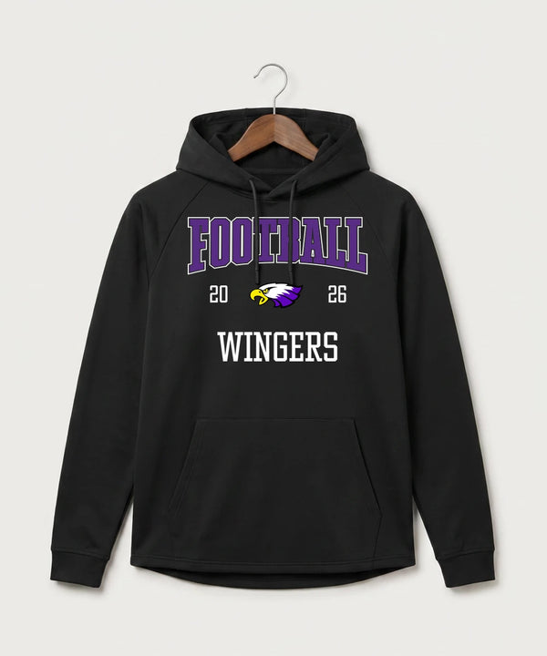 Red Wing High School Football - Black Hoodie - Full Front