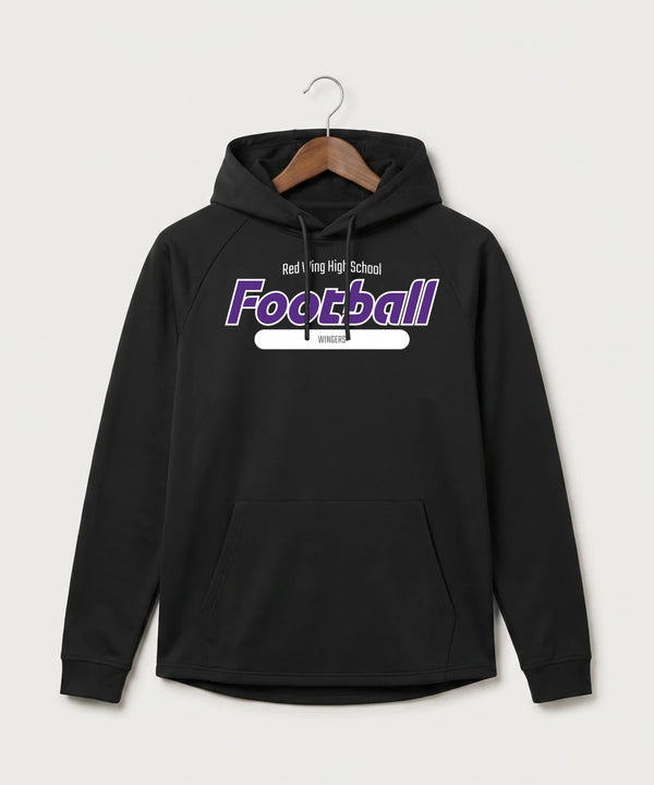 Red Wing High School Football - Black Hoodie - Full Front