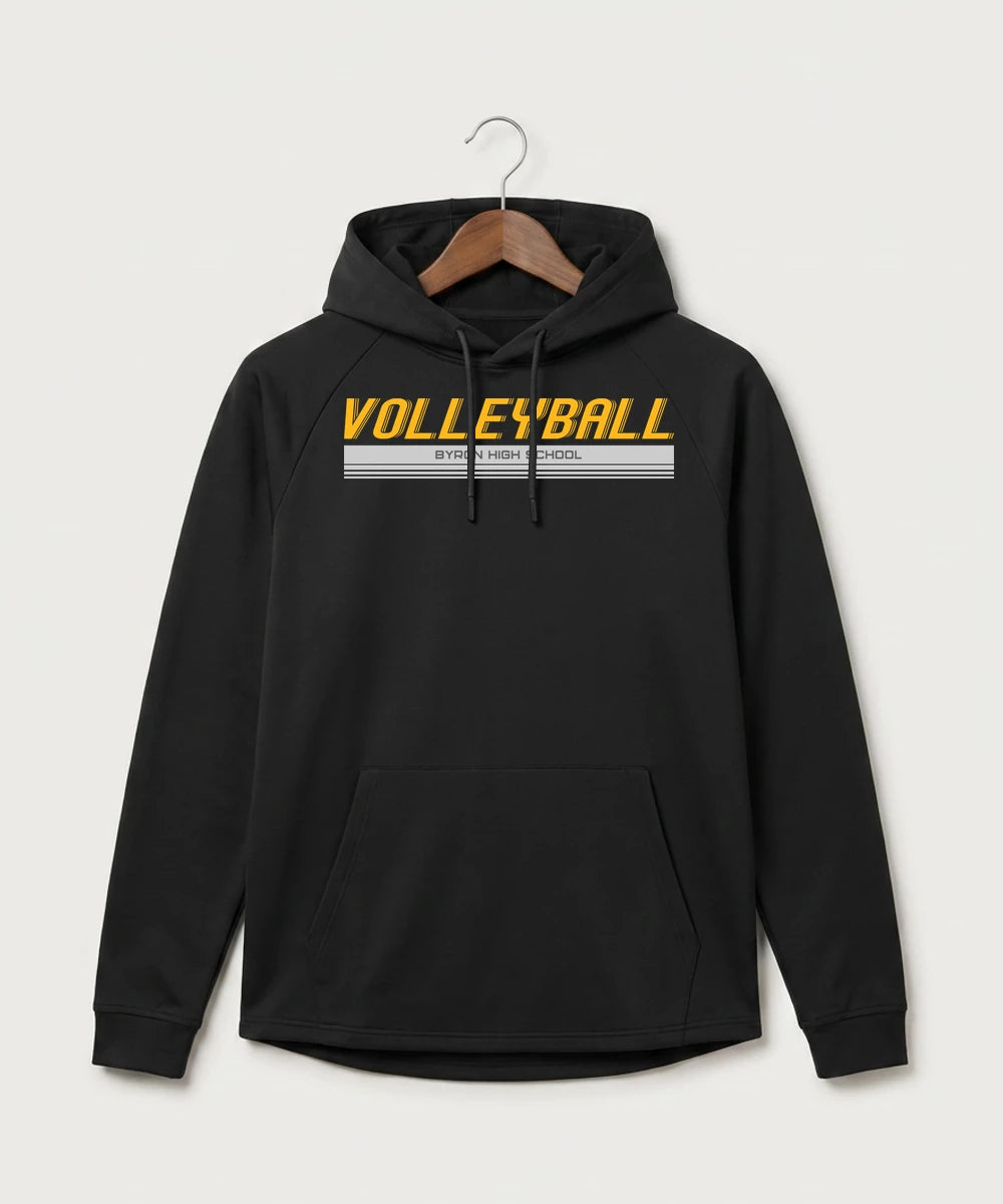Byron High School Volleyball (Girls) - Black Hoodie - Full Front