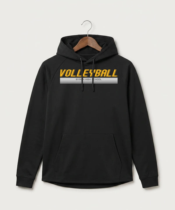 Byron High School Volleyball (Girls) - Black Hoodie - Full Front