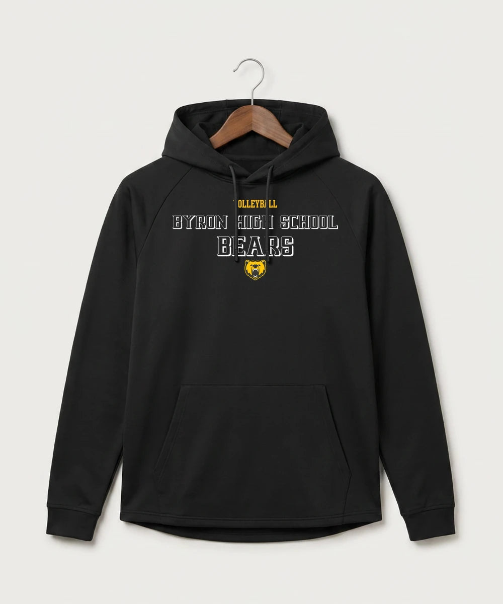 Byron High School Volleyball (Girls) - Black Hoodie - Full Front