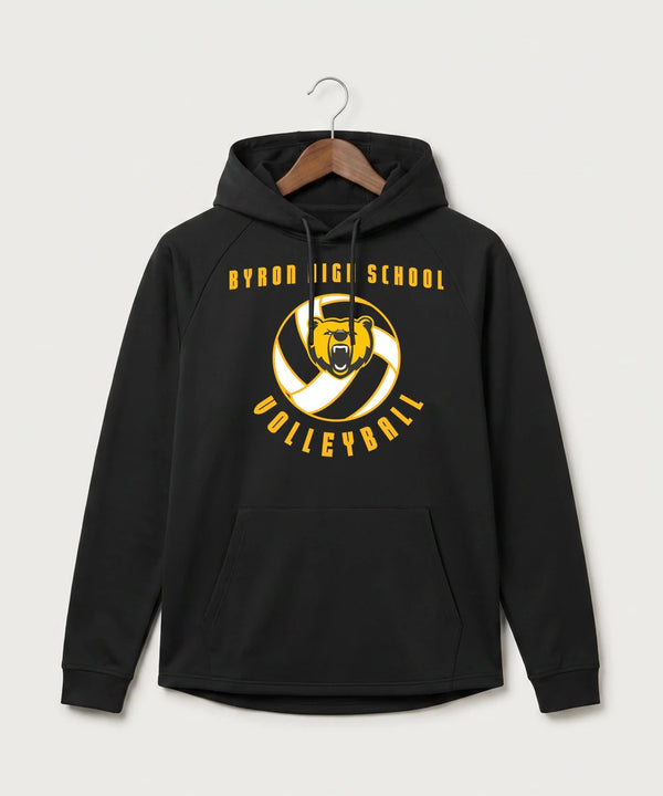Byron High School Volleyball (Girls) - Black Hoodie - Full Front