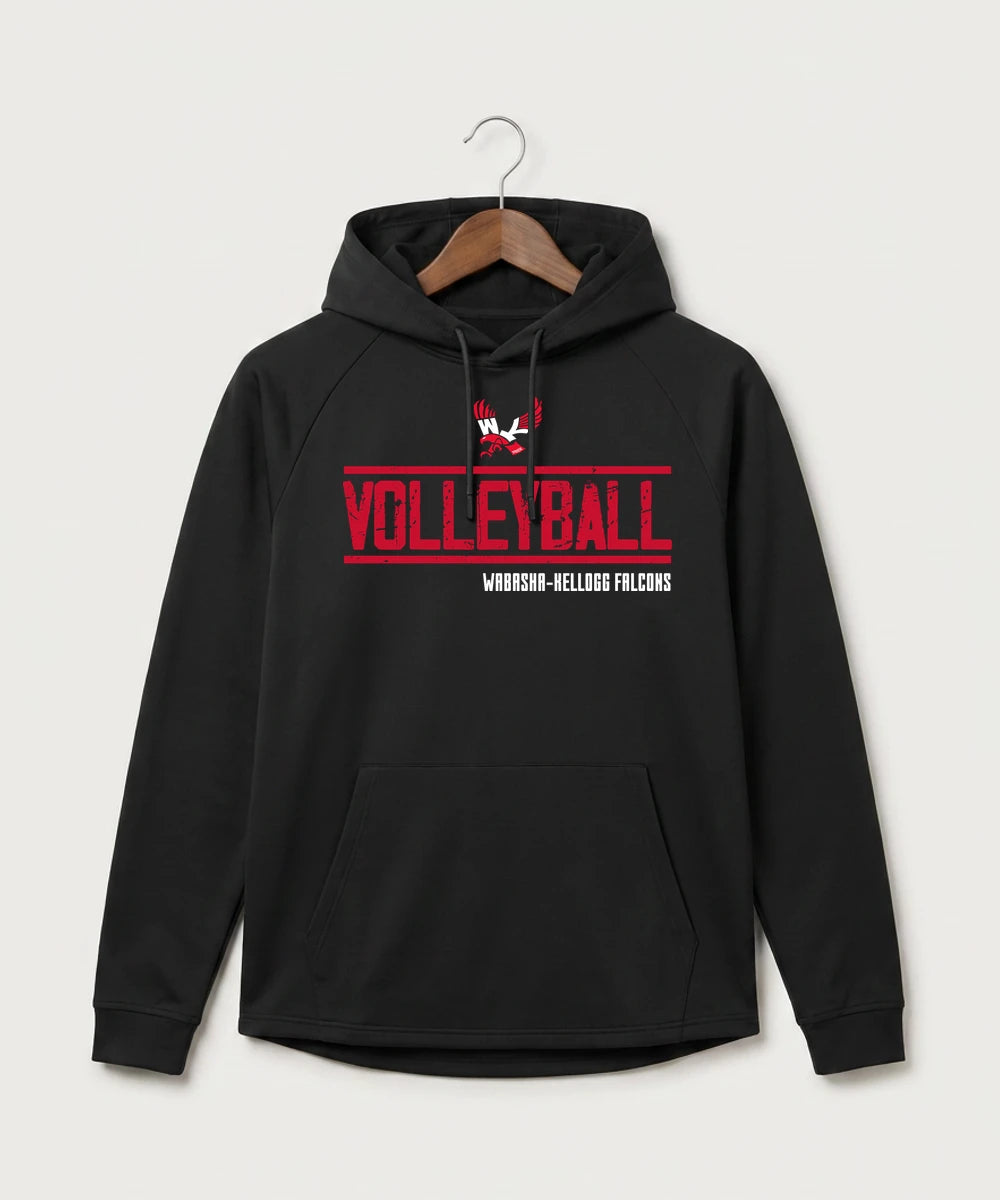 Wabasha Kellogg High School Volleyball (Girls) - Black Hoodie - Full Front