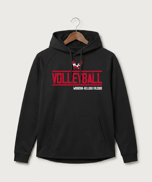 Wabasha Kellogg High School Volleyball (Girls) - Black Hoodie - Full Front