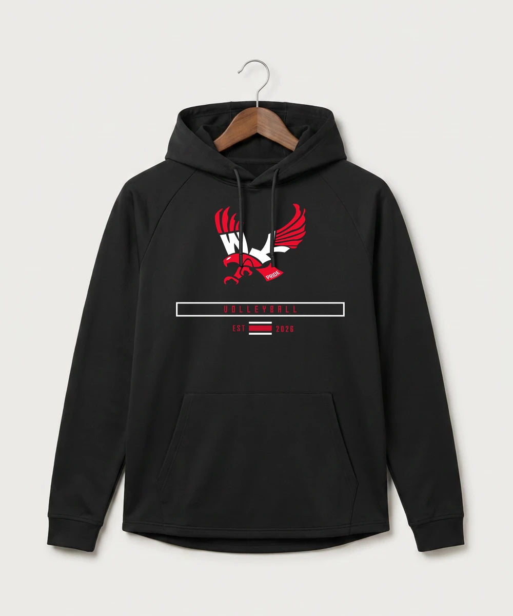 Wabasha Kellogg High School Volleyball (Girls) - Black Hoodie - Full Front