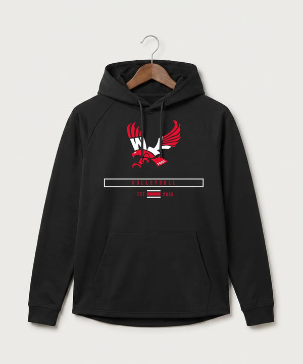 Wabasha Kellogg High School Volleyball (Girls) - Black Hoodie - Full Front