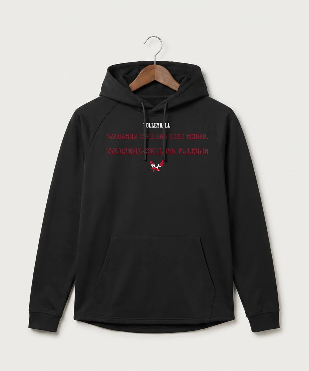 Wabasha Kellogg High School Volleyball (Girls) - Black Hoodie - Full Front