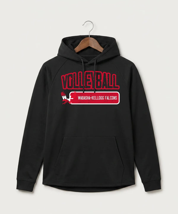 Wabasha Kellogg High School Volleyball (Girls) - Black Hoodie - Full Front