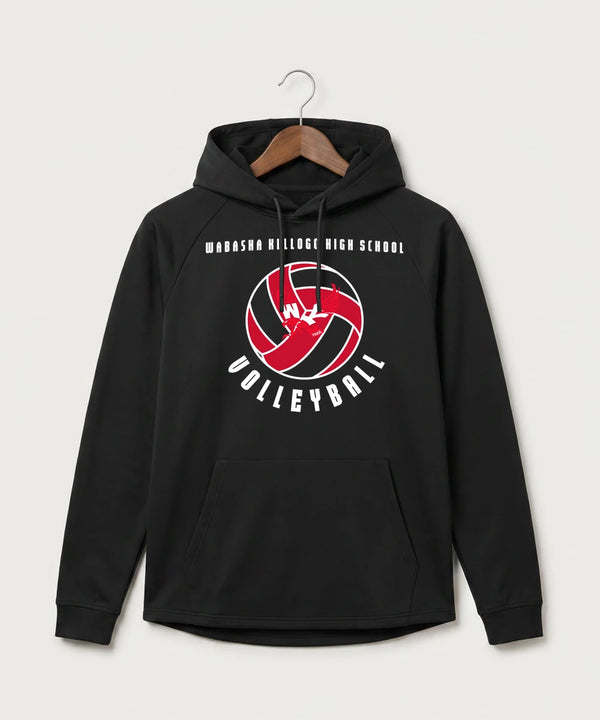 Wabasha Kellogg High School Volleyball (Girls) - Black Hoodie - Full Front