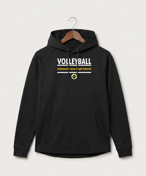 Ashwaubenon High School Volleyball (Sandbox) - Black Hoodie - Full Front