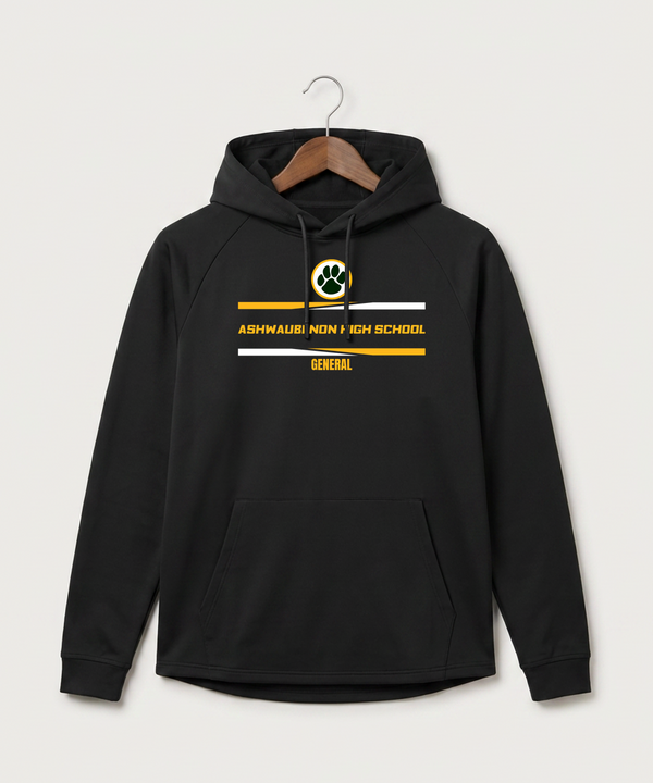 Ashwaubenon High School General (Sandbox) - Black Hoodie - Full Front