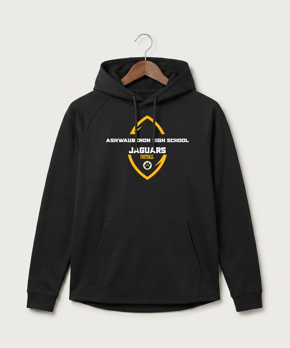 Ashwaubenon High School Football (Sandbox) - Black Hoodie - Full Front