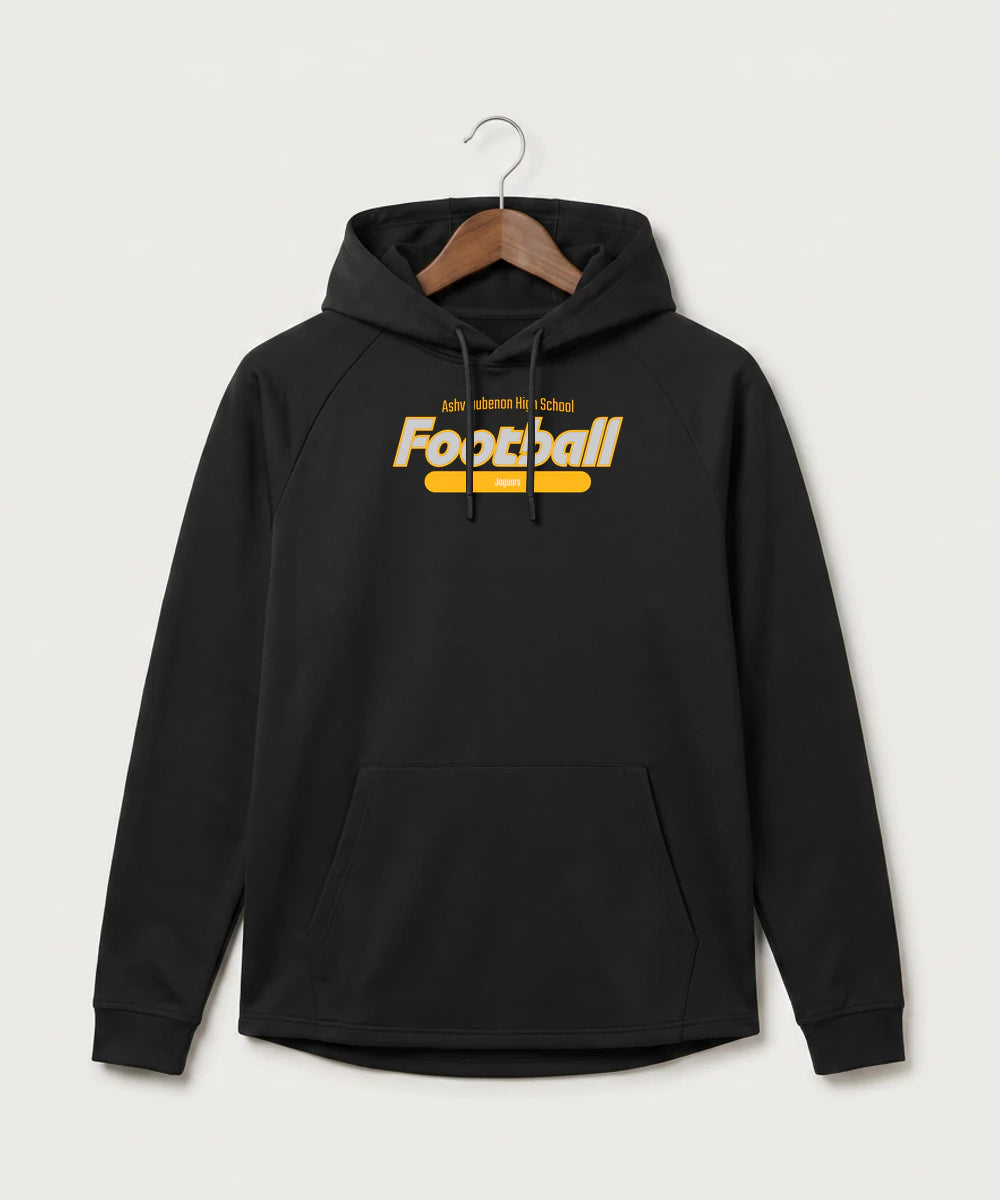 Ashwaubenon High School Football (Sandbox) - Black Hoodie - Full Front