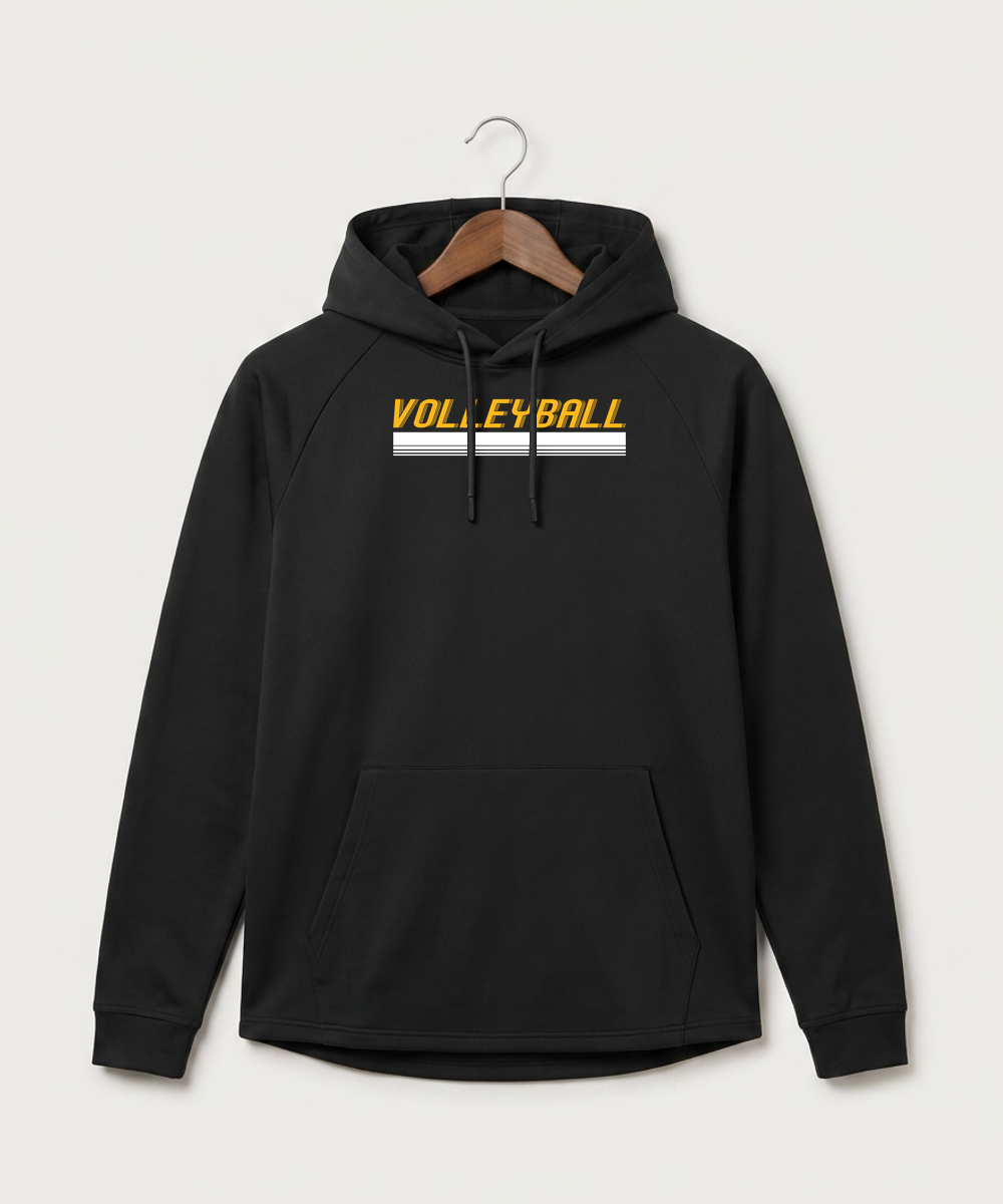Ashwaubenon High School Volleyball (Sandbox) - Black Hoodie - Full Front