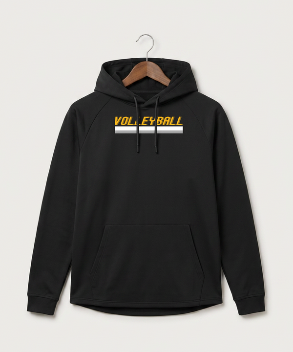 Ashwaubenon High School Volleyball (Sandbox) - Black Hoodie - Full Front