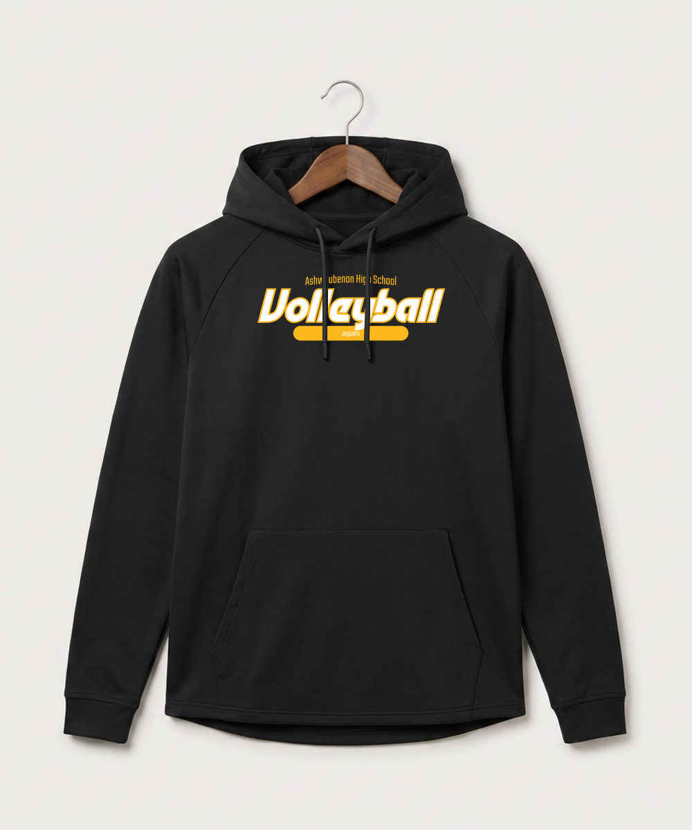 Ashwaubenon High School Volleyball (Sandbox) - Black Hoodie - Full Front