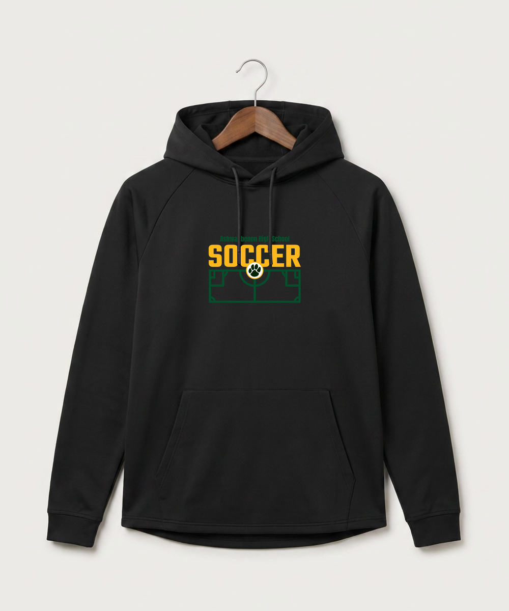 Ashwaubenon High School Soccer (Boys) - Black Hoodie - Full Front