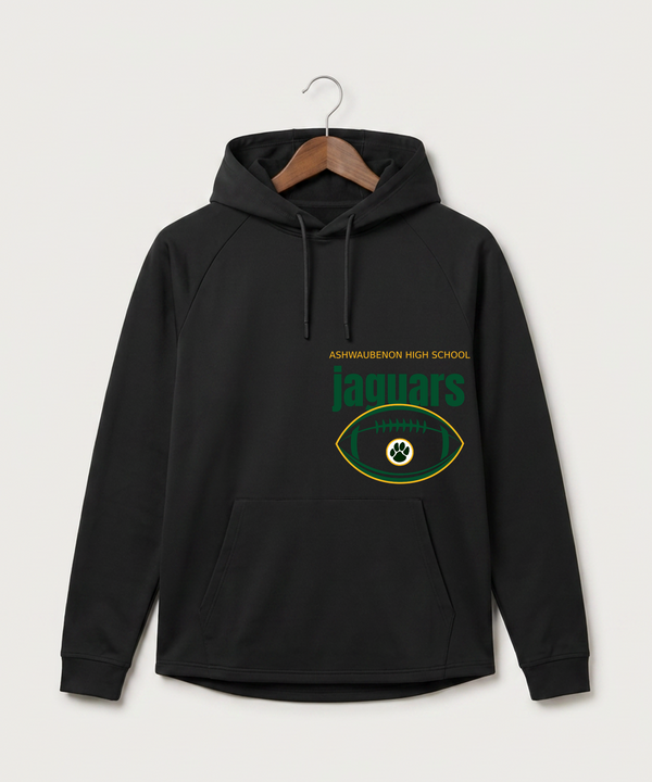 Ashwaubenon High School Football (Boys) (Sandbox) - Black Hoodie - Full Front