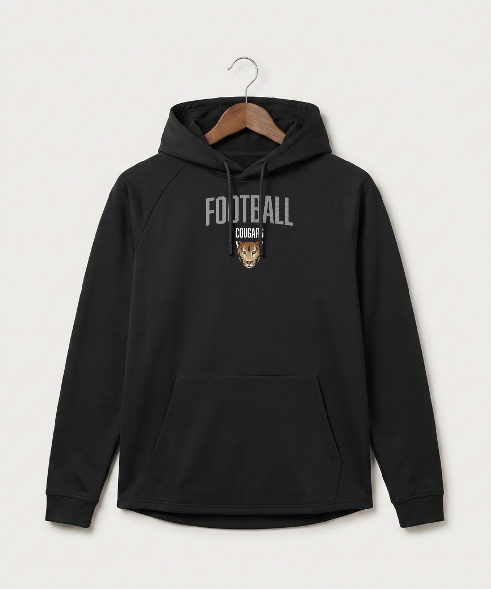 Ada Borup High School Football (Boys) - Black Hoodie - Full Front