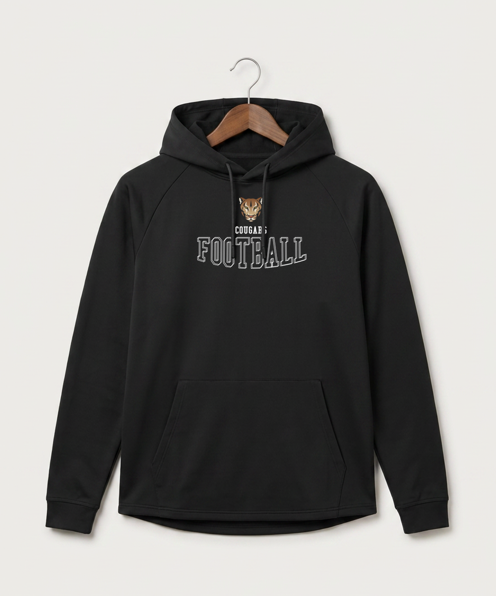 Ada Borup High School Football (Boys) - Black Hoodie - Full Front