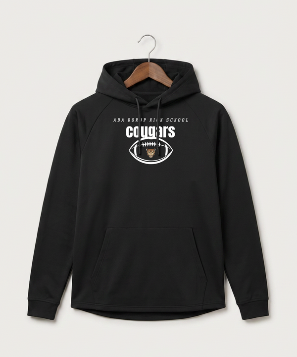 Ada Borup High School Football (Boys) - Black Hoodie - Full Front