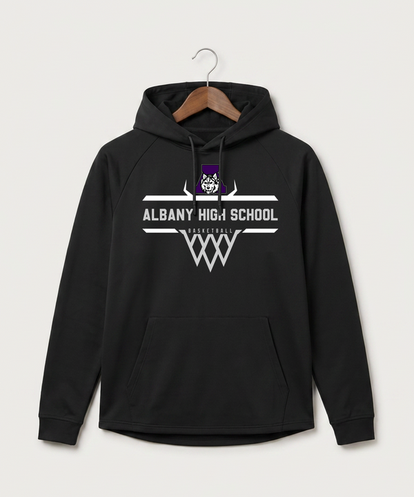 Albany High School Basketball (Boys) - Black Hoodie - Full Front