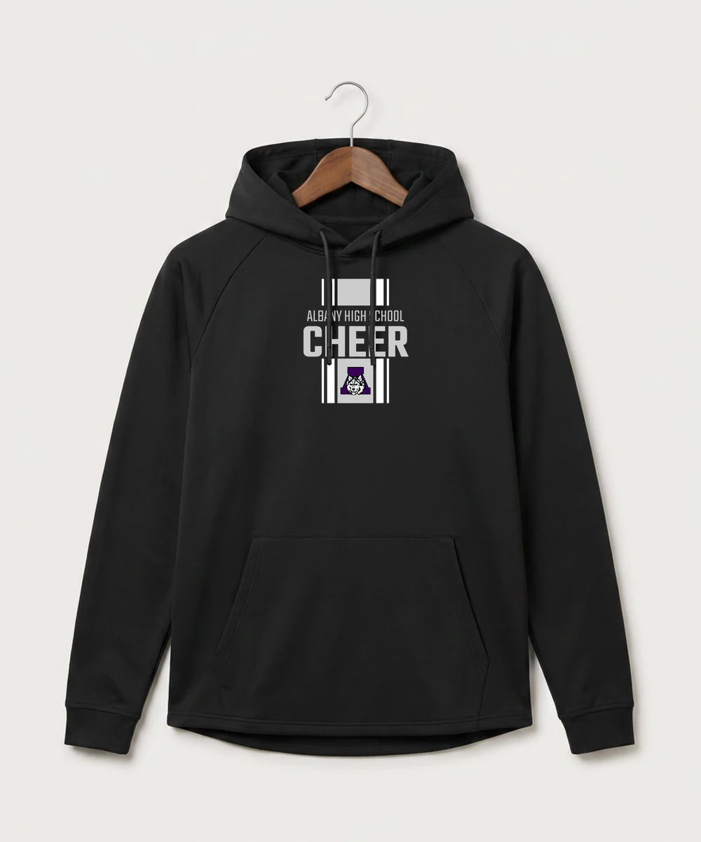 Albany High School Cheerleading - Black Hoodie - Full Front