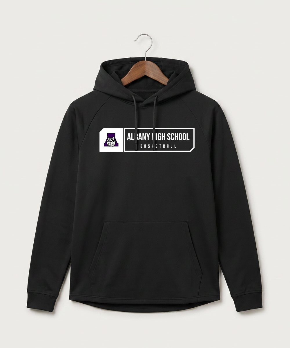 Albany High School Basketball (Boys) - Black Hoodie - Full Front