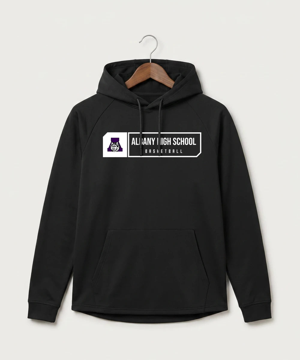 Albany High School Basketball (Boys) - Black Hoodie - Full Front
