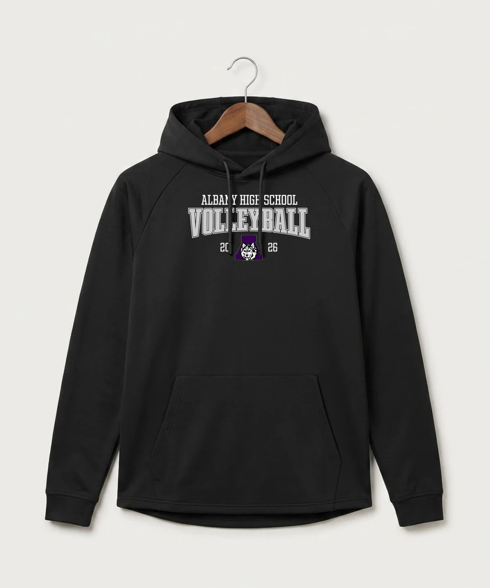 Albany High School Volleyball (Girls) - Black Hoodie - Full Front