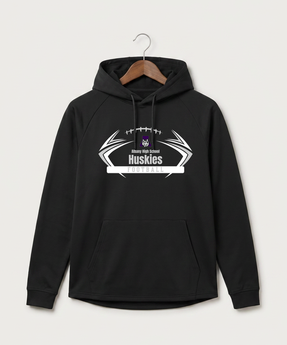Albany High School Football (Boys) - Black Hoodie - Full Front