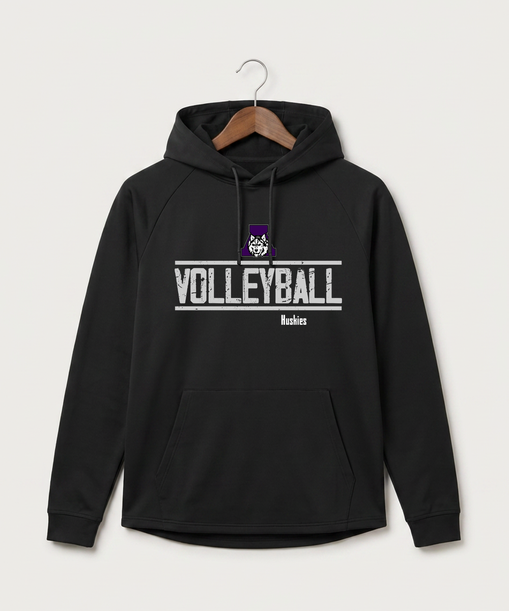 Albany High School Volleyball (Girls) - Black Hoodie - Full Front