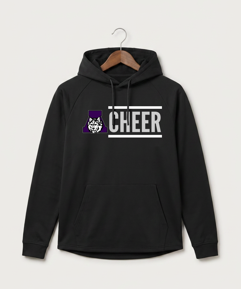 Albany High School Cheerleading - Black Hoodie - Full Front