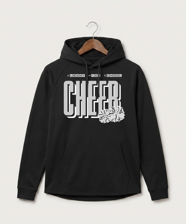 Albany High School Cheerleading - Black Hoodie - Full Front