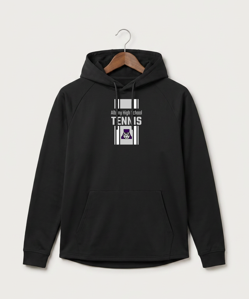 Albany High School Tennis (Boys) - Black Hoodie - Full Front