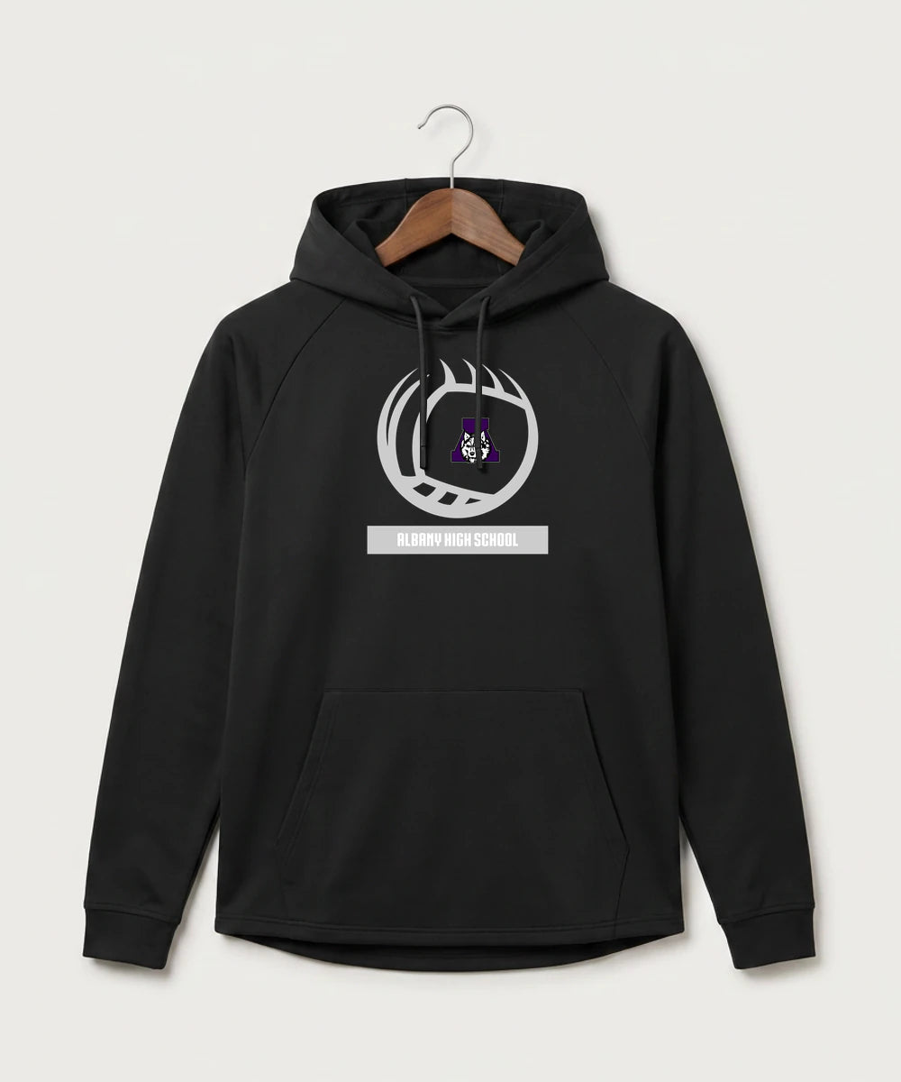 Albany High School Volleyball (Girls) - Black Hoodie - Full Front