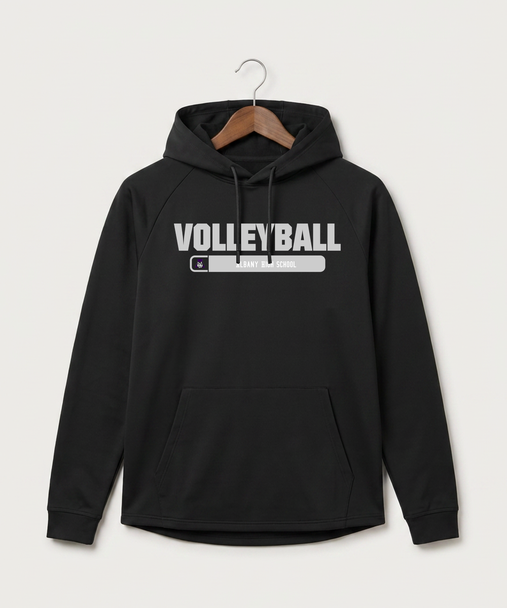 Albany High School Volleyball (Girls) - Black Hoodie - Full Front