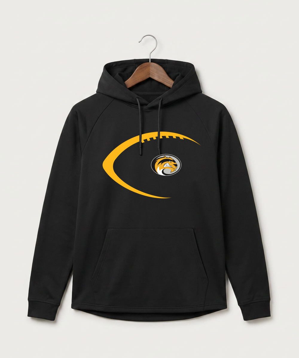 Sibley East High School Football (Boys) - Black Hoodie - Full Front