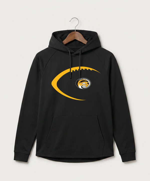 Sibley East High School Football (Boys) - Black Hoodie - Full Front