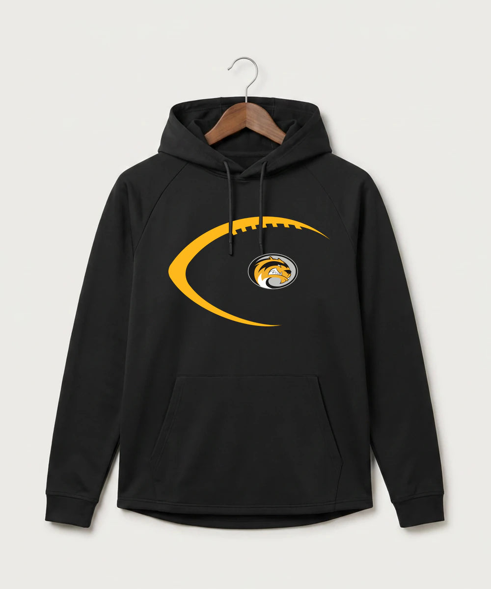 Sibley East High School Football (Boys) - Black Hoodie - Full Front