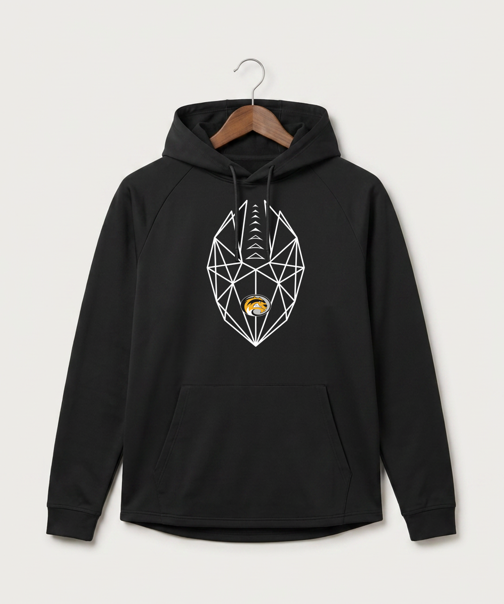 Sibley East High School Football (Boys) - Black Hoodie - Full Front