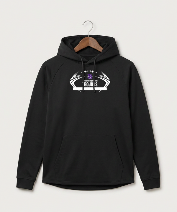 Barnesville High School Football (Boys) - Black Hoodie - Full Front