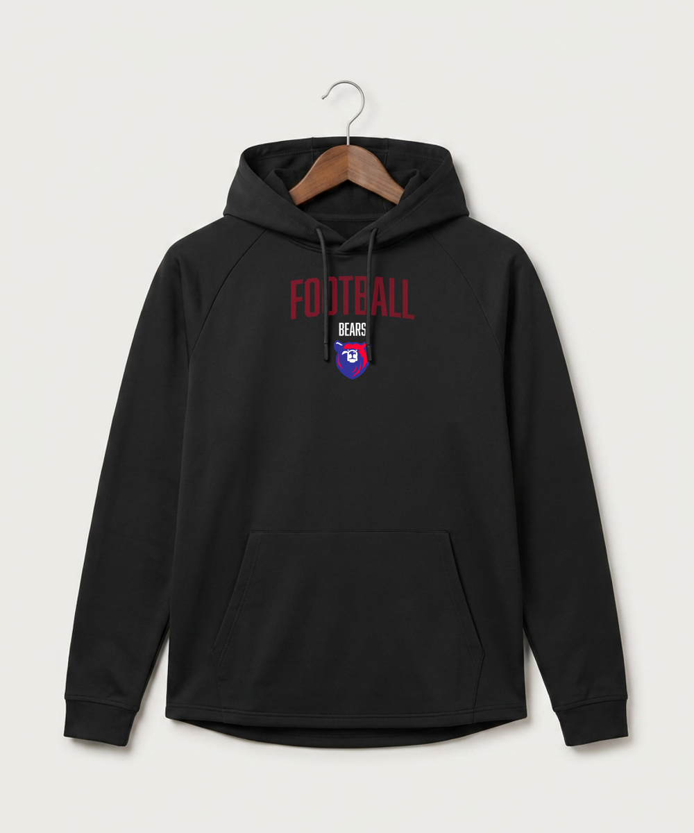 Bertha Hewitt High School Football (Boys) - Black Hoodie - Full Front