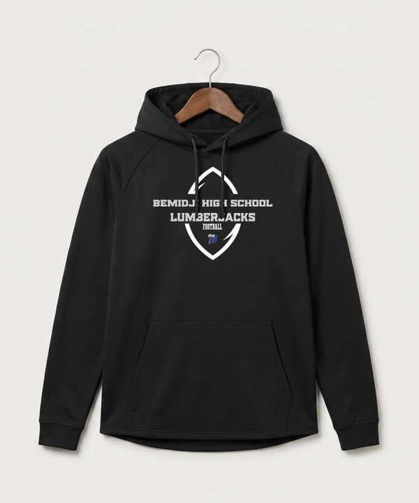Bemidji High School Football (Boys) - Black Hoodie - Full Front