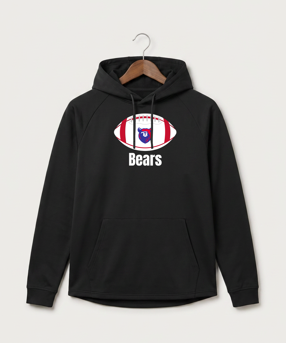 Bertha Hewitt High School Football (Boys) - Black Hoodie - Full Front