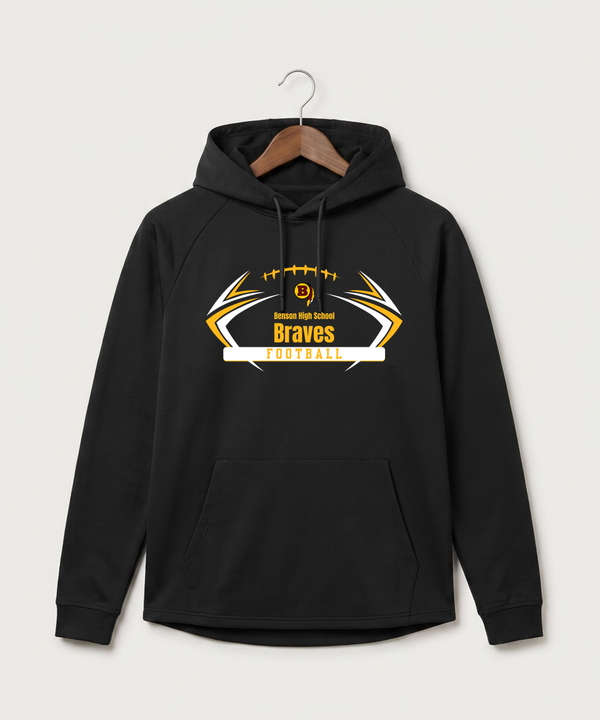 Benson High School Football (Boys) - Black Hoodie - Full Front