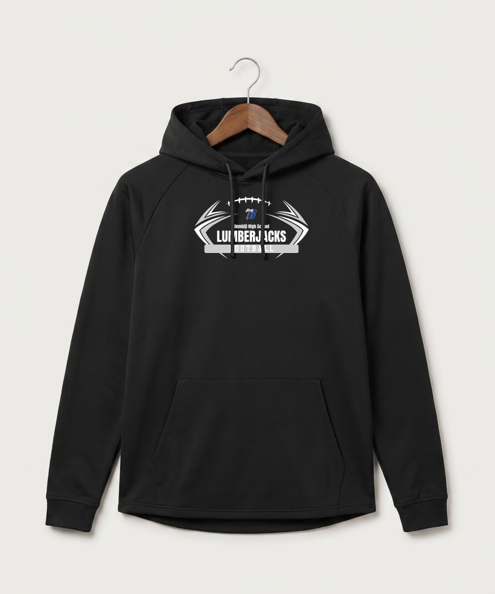 Bemidji High School Football (Boys) - Black Hoodie - Full Front