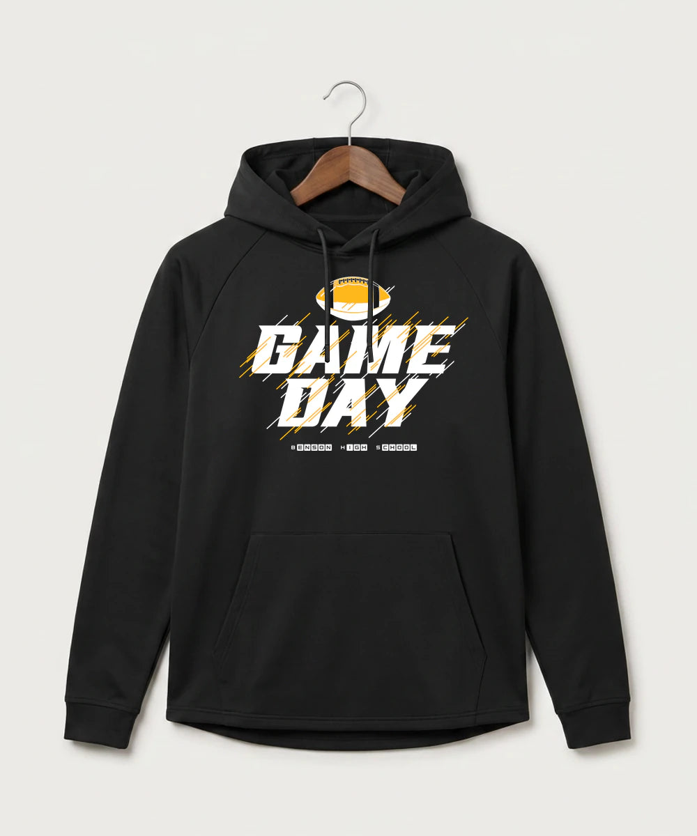 Benson High School Football (Boys) - Black Hoodie - Full Front